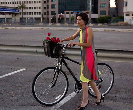 Model with Bike