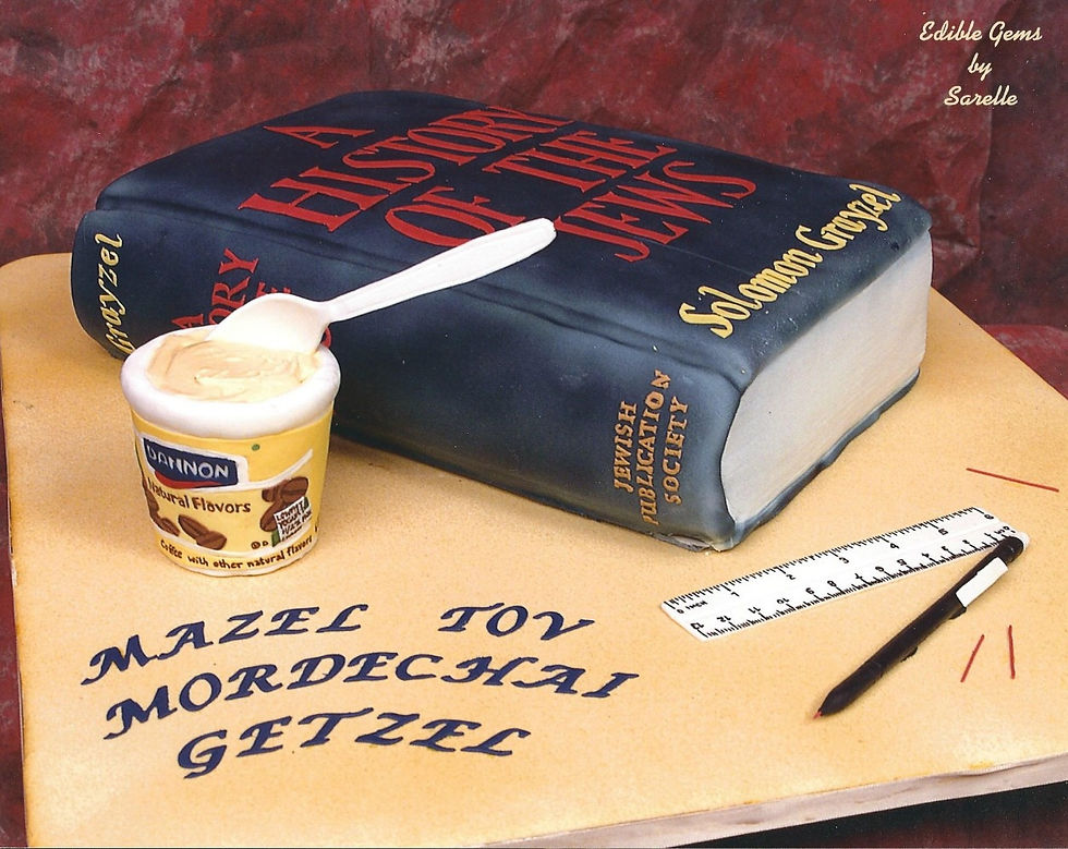 Jewish History Book cake