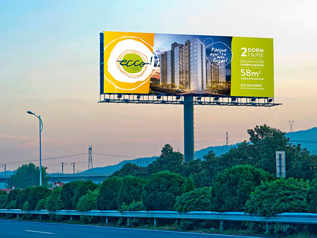 A campanha de lançamento do Ecco Villaggio contou com outdoors nos mais importantes pontos da cidade de Canoas.
