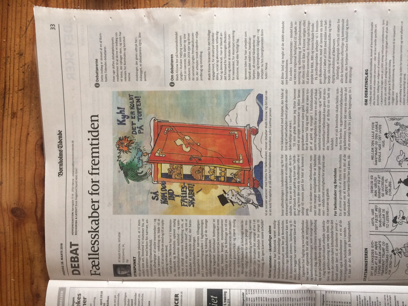 Koldt på toppen. Artikeillustration