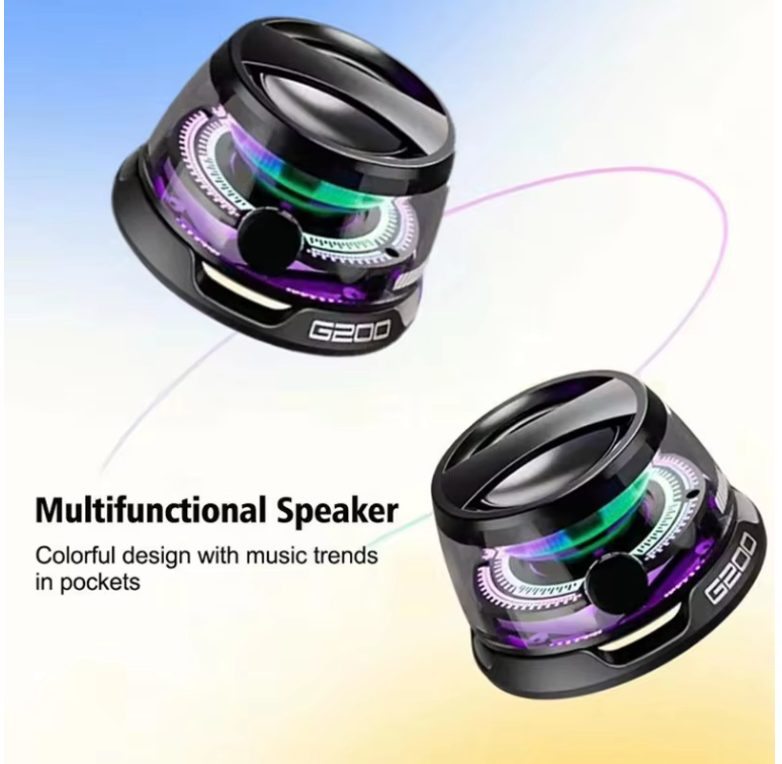 Vikefon portátil bluetooth alto-falante hidate g200 rgb iluminação alto-falante