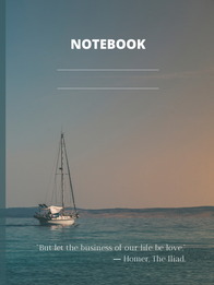 Inspirational paperback notebook 120 pages college lined