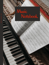 Paperback music composition notebook blank staves
102 thin-lined pages
12 staves per page