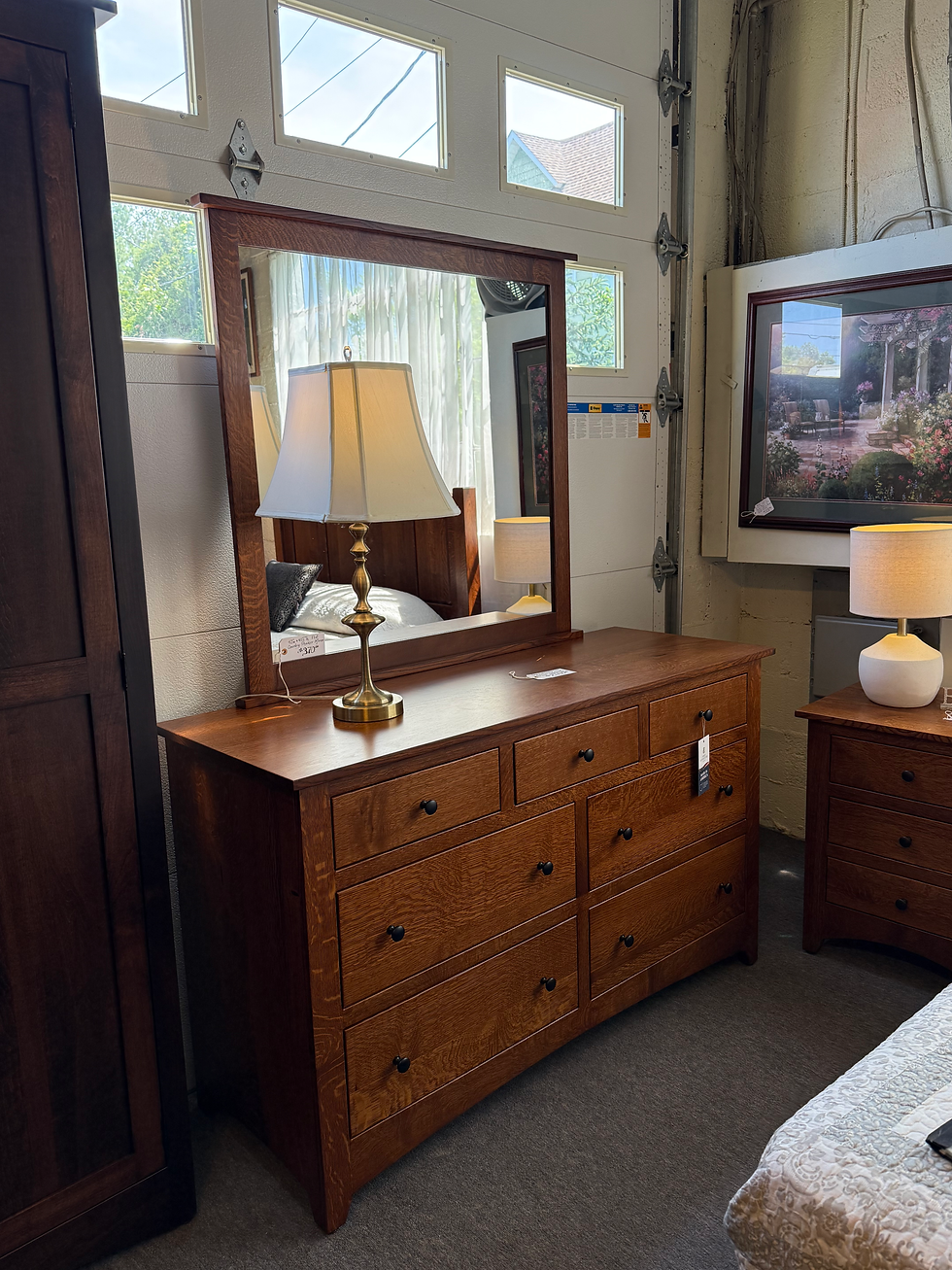 Thumbnail: Rustic Quarter-sawn White Oak "Country Shaker 6-Piece Bedroom Set (Micha