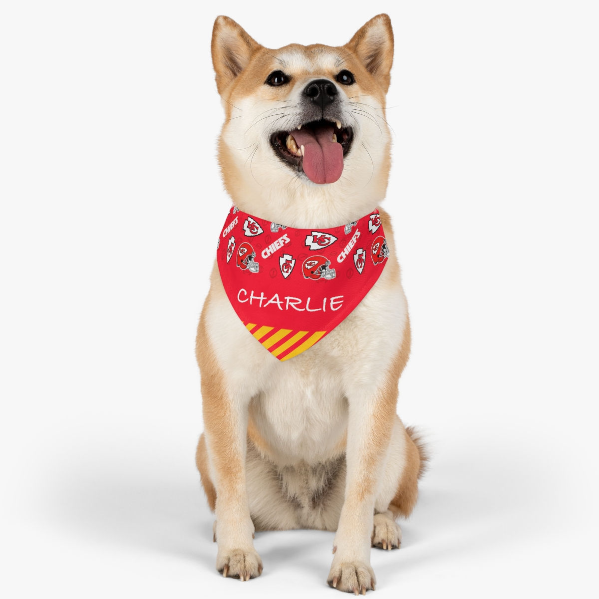 Kansas City Chiefs Dog Collar Bandana - Custom Pet Name