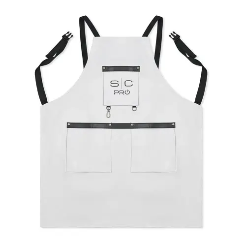 StyleCraft Studio Barber & Stylist Apron White/Black SC339W