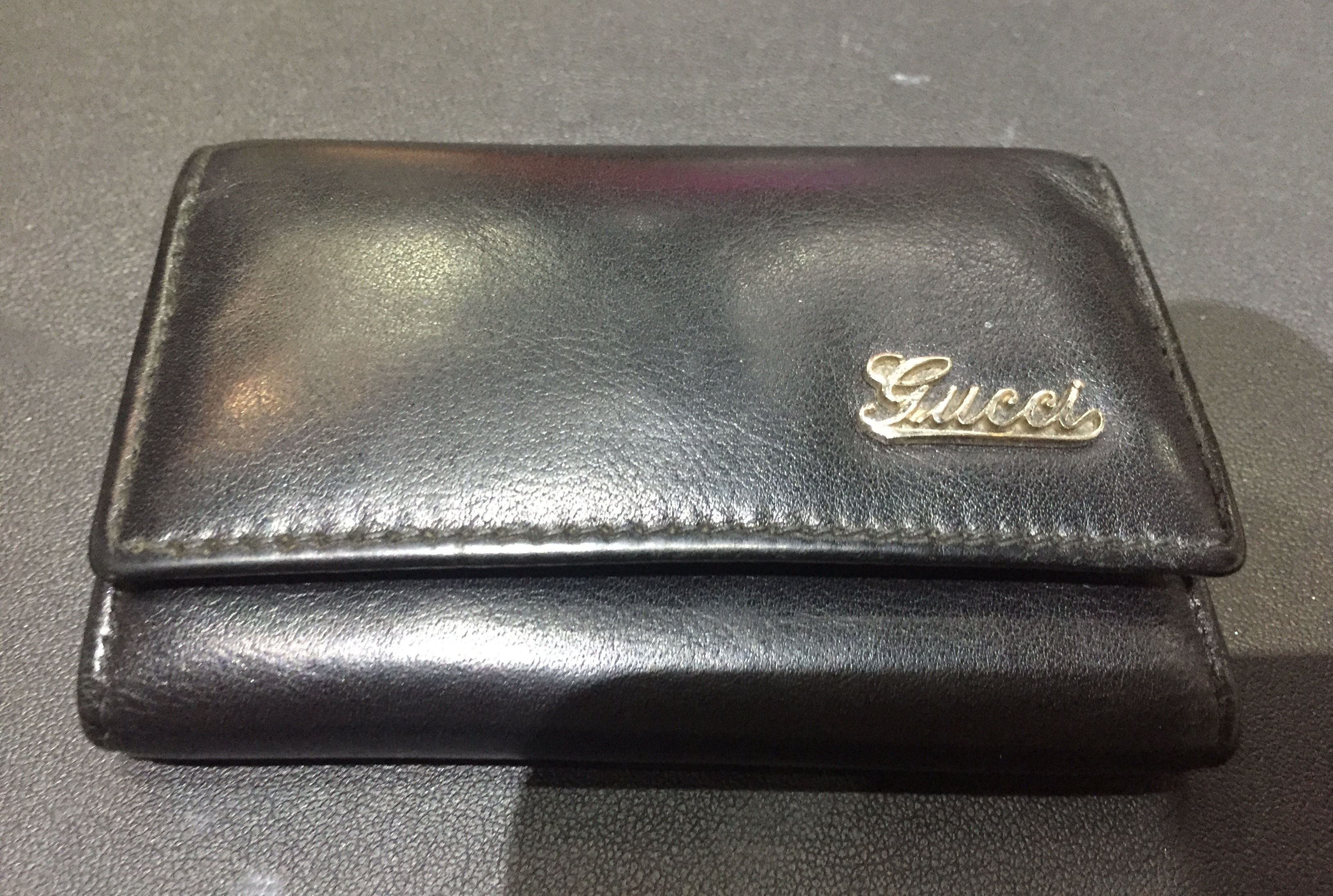 GUCCI   KEY CASE    CARF LERTHER      BLACK    190433.496334  