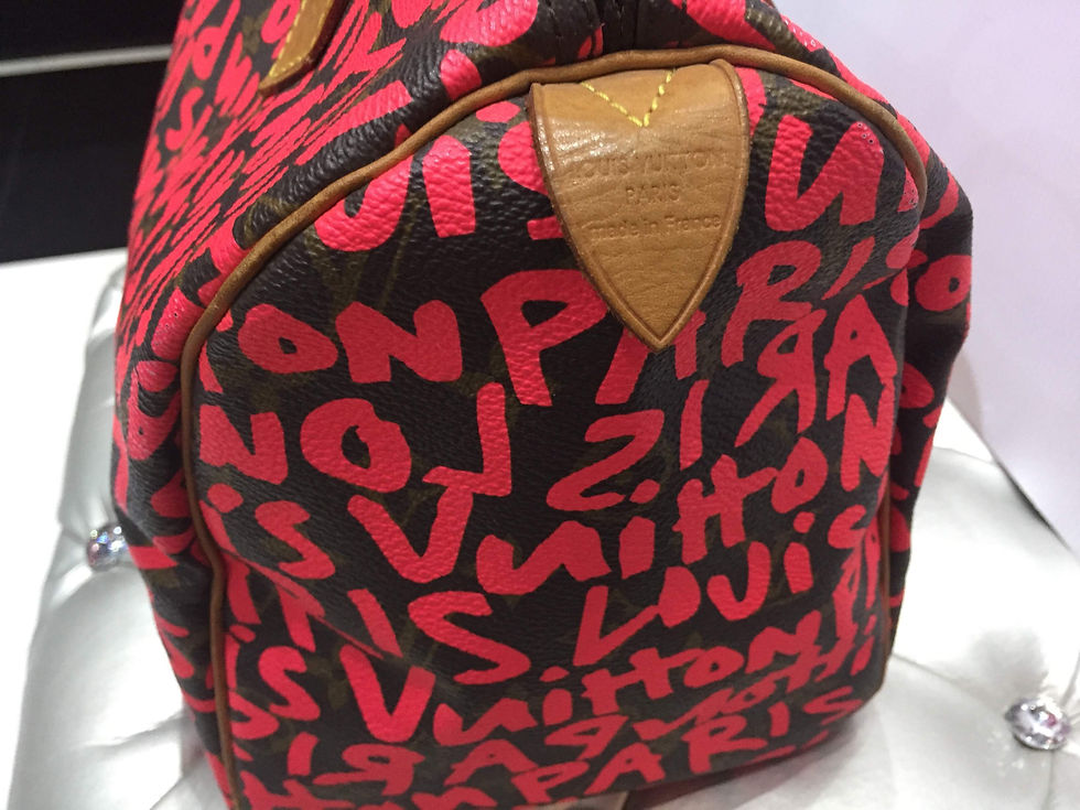 サムネイル： LOUIS VUITTON   SPEEDY30   ORANGE     MONOGRAM  GRAFFITY     M93704  CODE TH4098