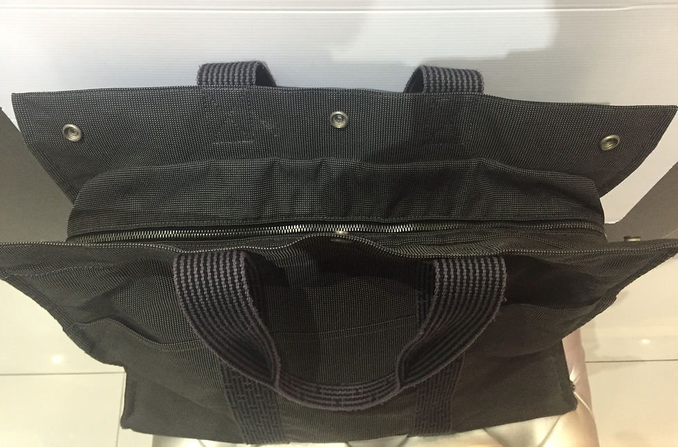 サムネイル： HERMES   HEL LINE  GM      TOTE BAG       DARK GRAY           CAMPAS       