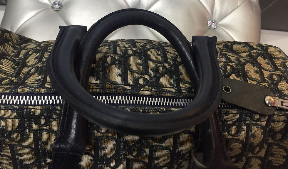 サムネイル： OLD DIOR    VINTAGE  TROTTER     MINI BOSTON  BAG  30cm     CANPAS&LERTHER    