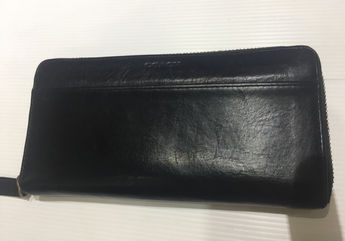 COACH ZIP LONGWALLET　Black Lerther