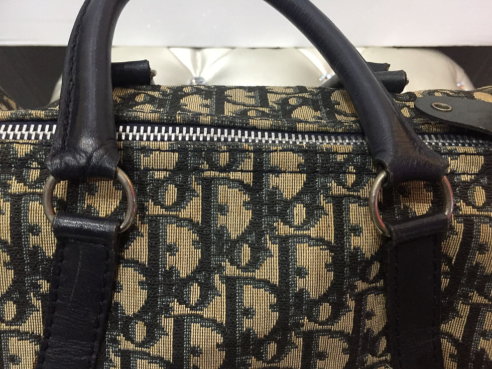 サムネイル： OLD DIOR    VINTAGE  TROTTER     MINI BOSTON  BAG  30cm     CANPAS&LERTHER    