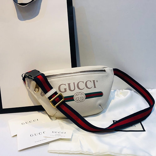 gucci print small belt bag