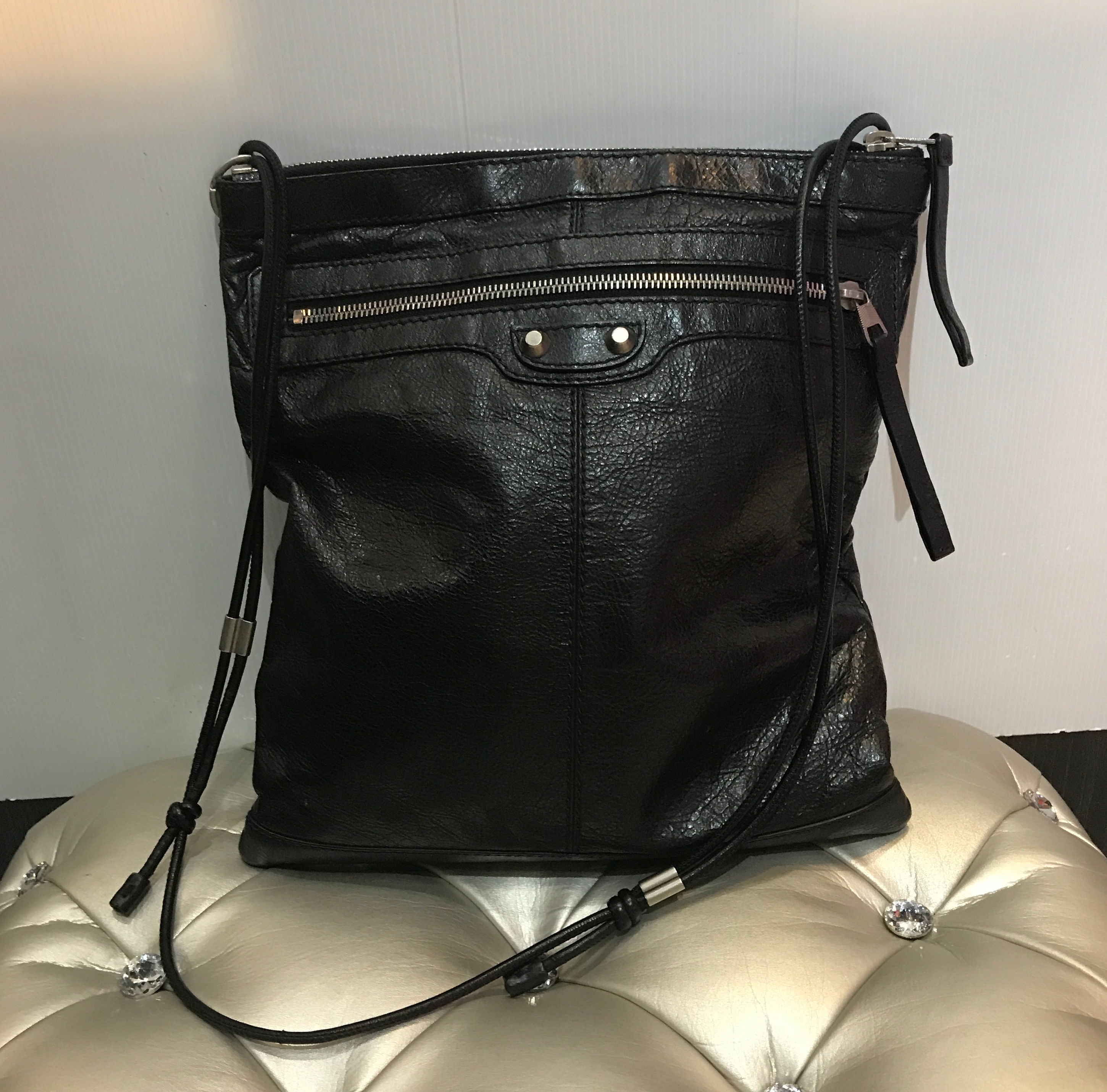 BALENCIAGA    SHOLDER   BAG         BLACK   LERTHER      326274     