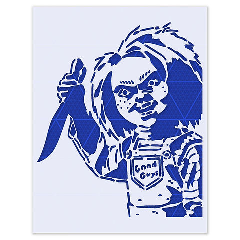 scary stencil art