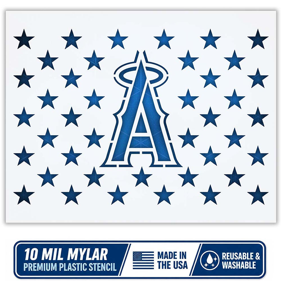 Thumbnail: LA Angels Stencil - 10 Mil Mylar - Reusable & Durable