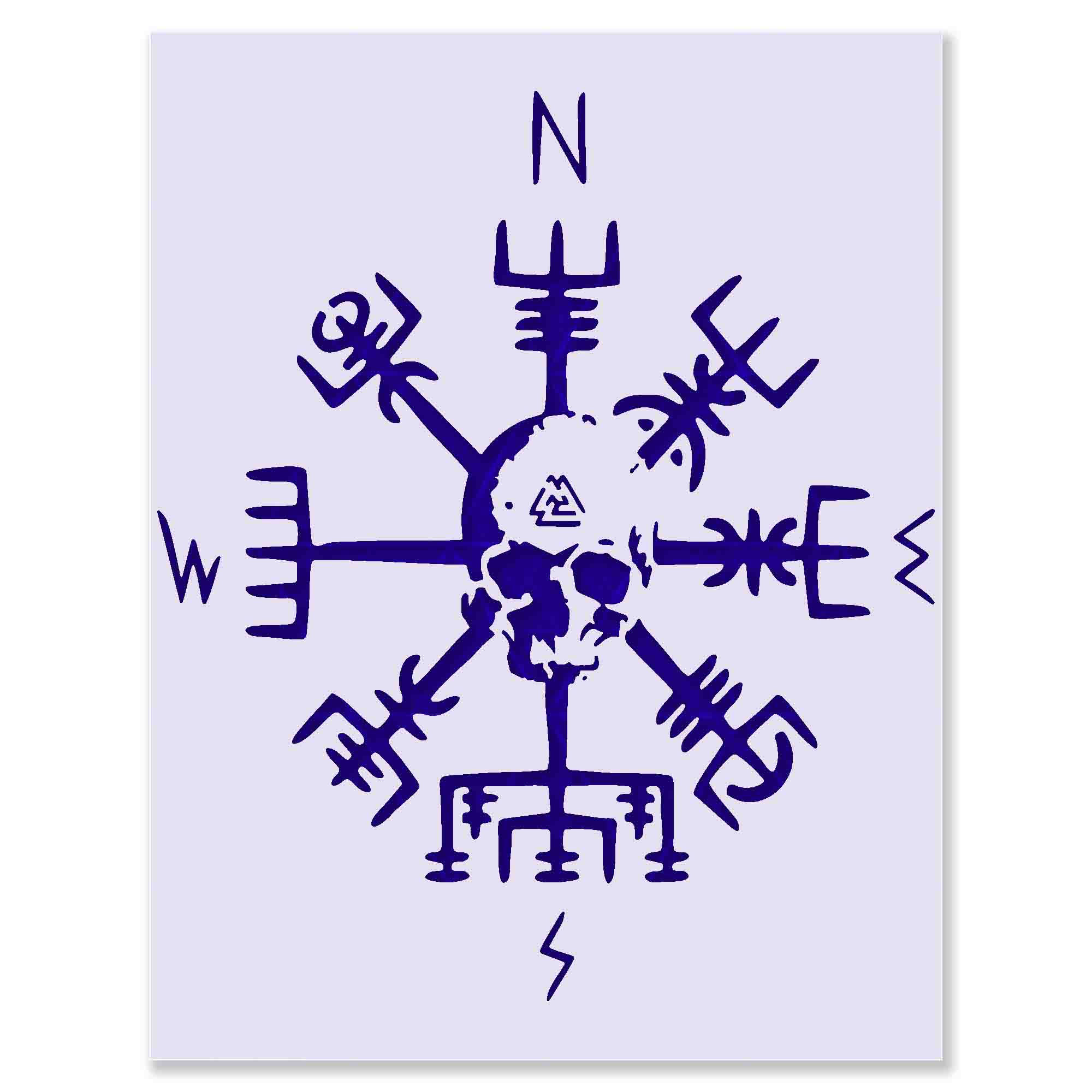 COMPASS RUNES STENCIL
