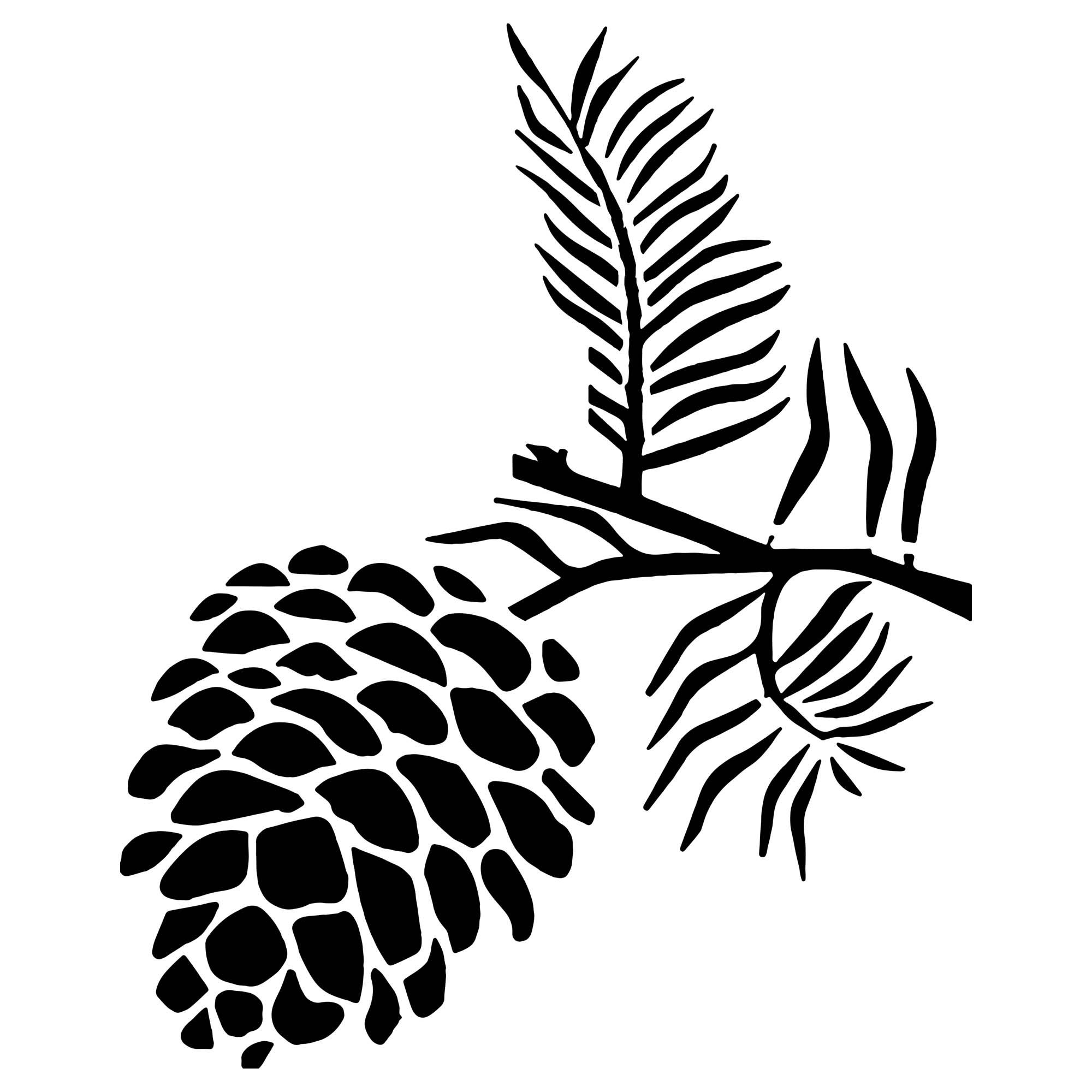 PINE CONE STENCIL