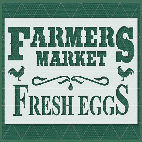 FARMERS MARKET STENCIL | Lazy Stencils