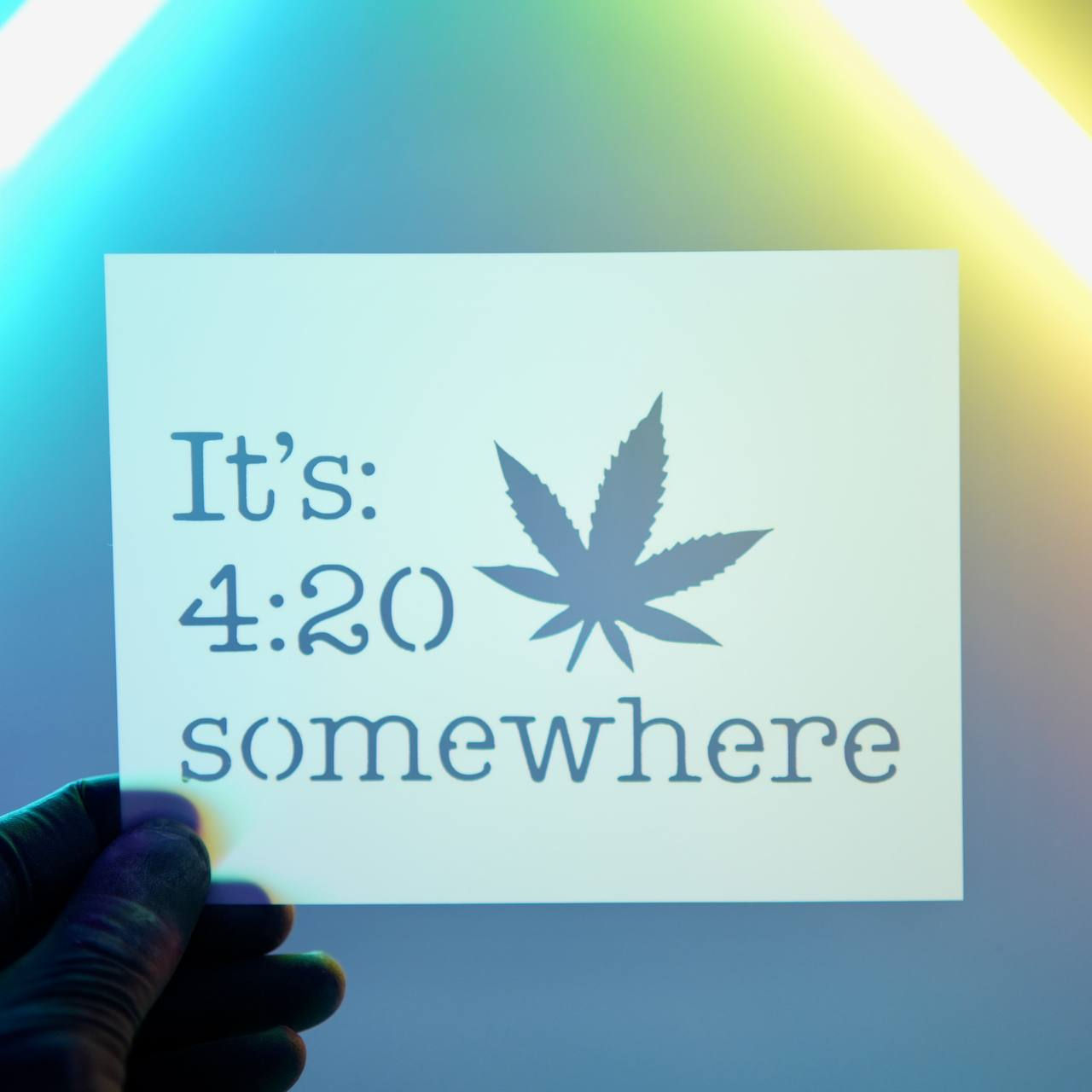 WEED 420 STENCIL