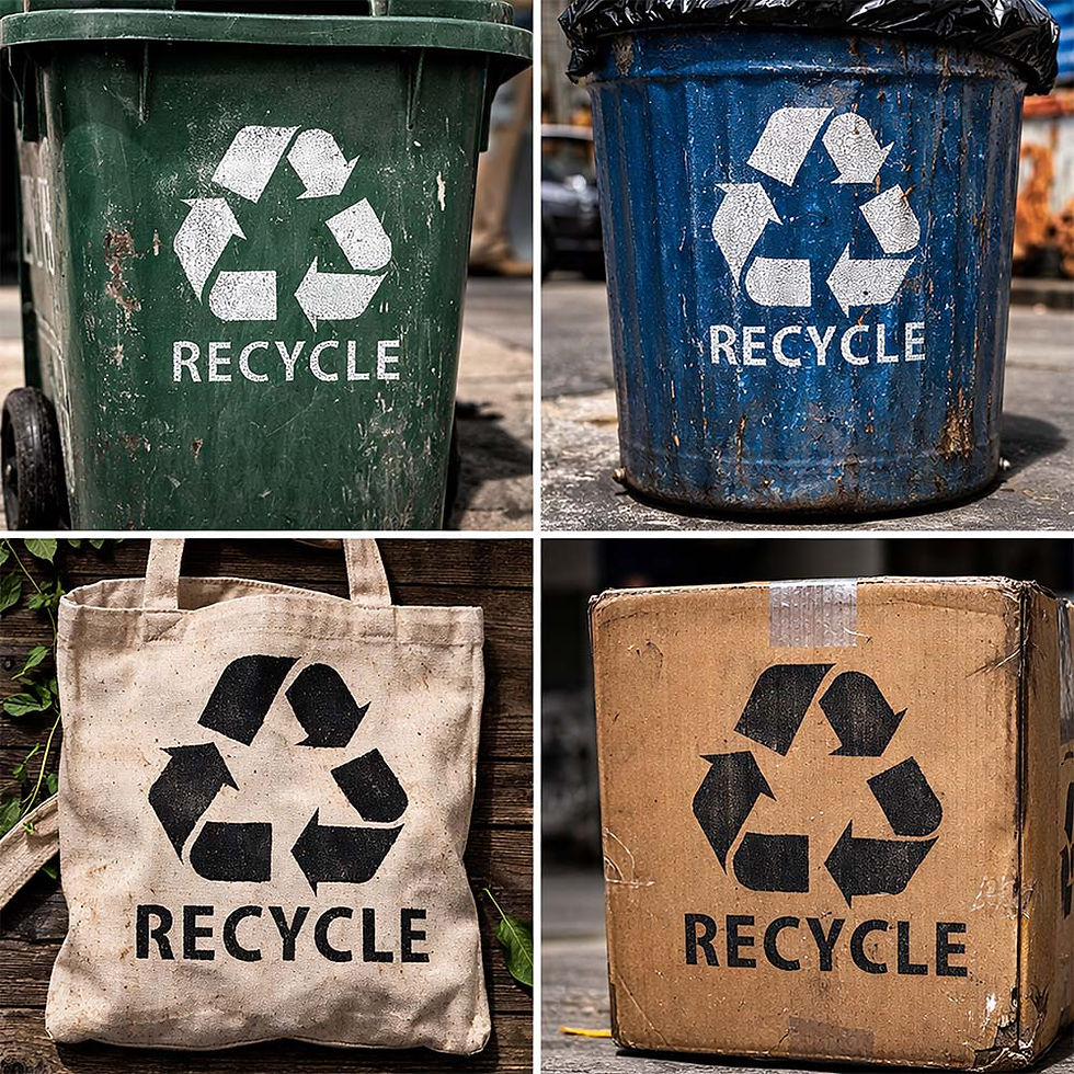 Recycle Stencil – Reusable 10 Mil Mylar Template for Trash Cans, Bins ...