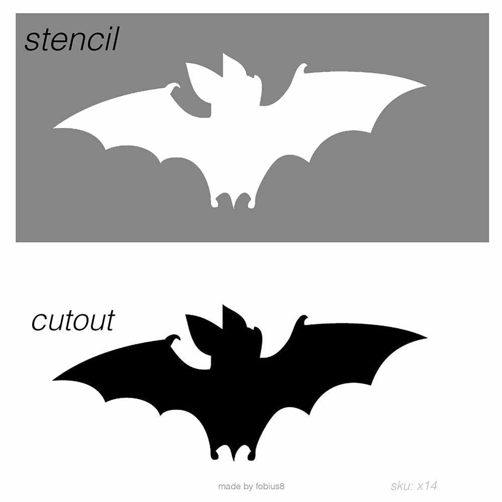 Bat Stencil - Halloween Flying Bat Silhouette 10 Mil Mylar Template