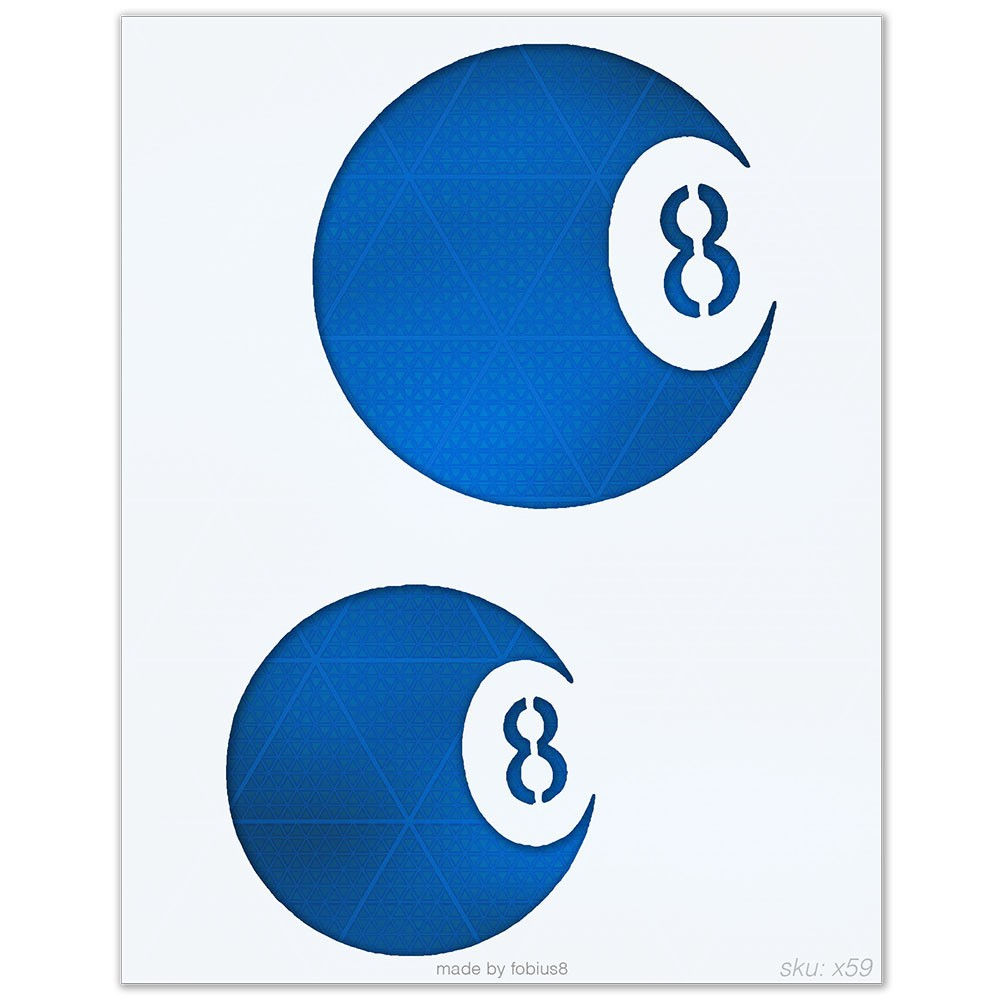 8 Ball Stencil - Billiards Pool Game sport 10 Mil Mylar Template