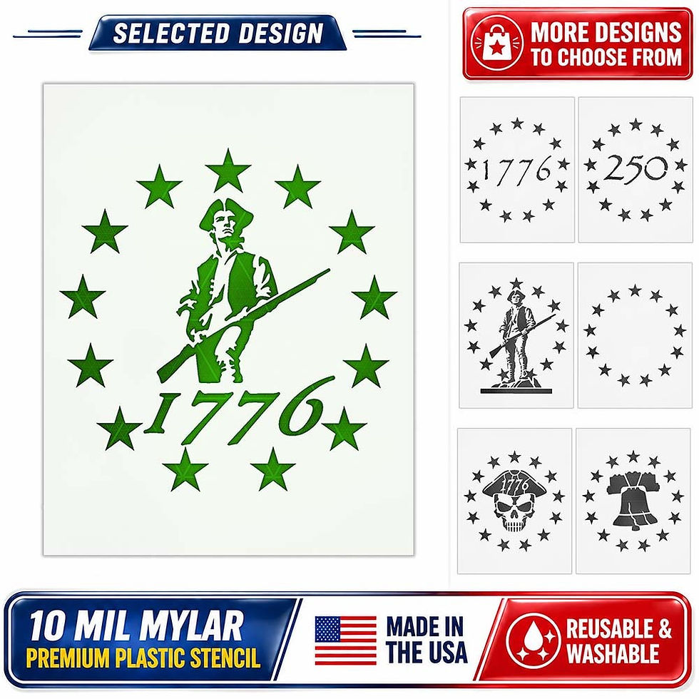 Thumbnail: 1776 Stencil – 13 Stars, Betsy Ross, Patriot, American Flag, Revolution