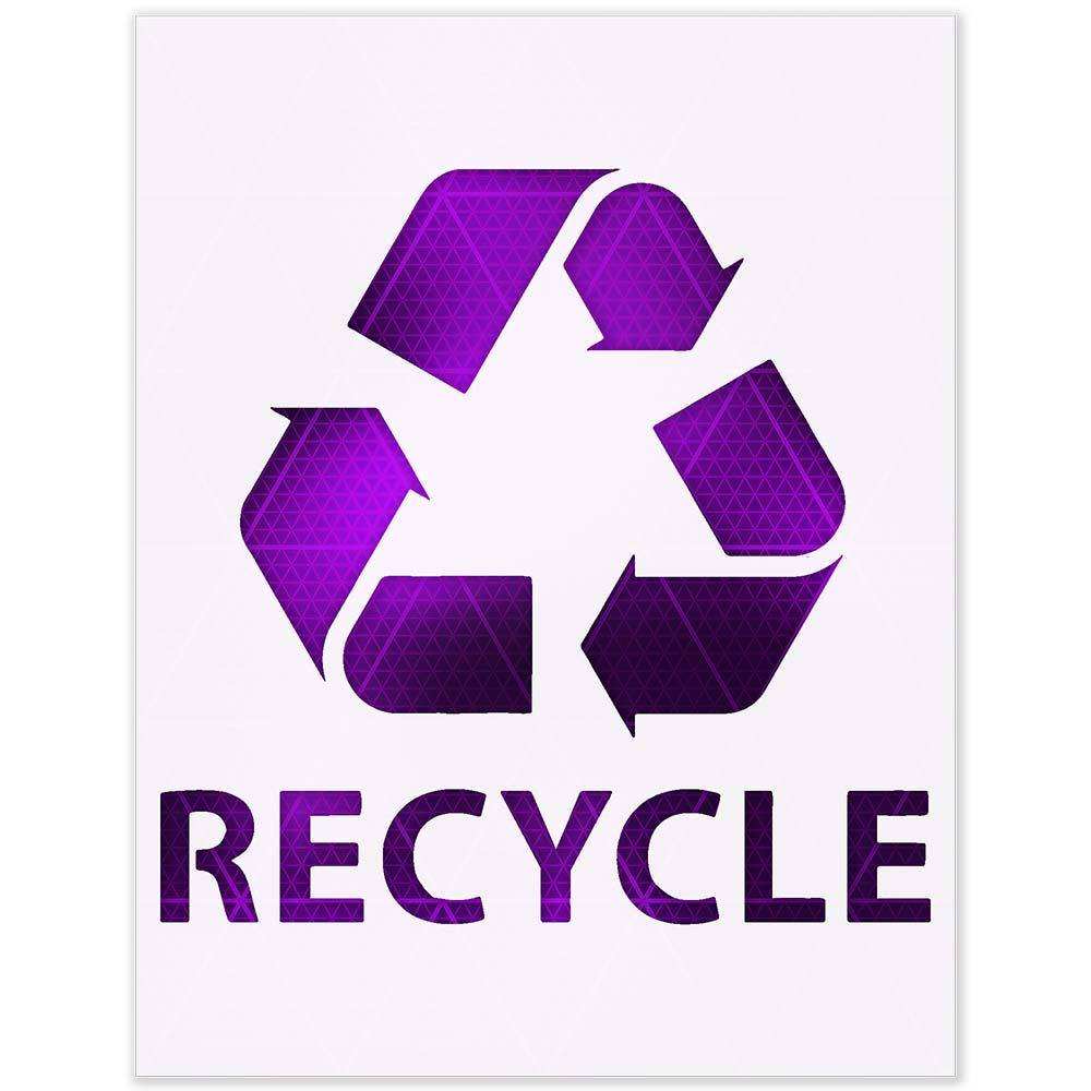 Recycle Stencil – Reusable 10 Mil Mylar Template for Trash Cans, Bins & Boxes
