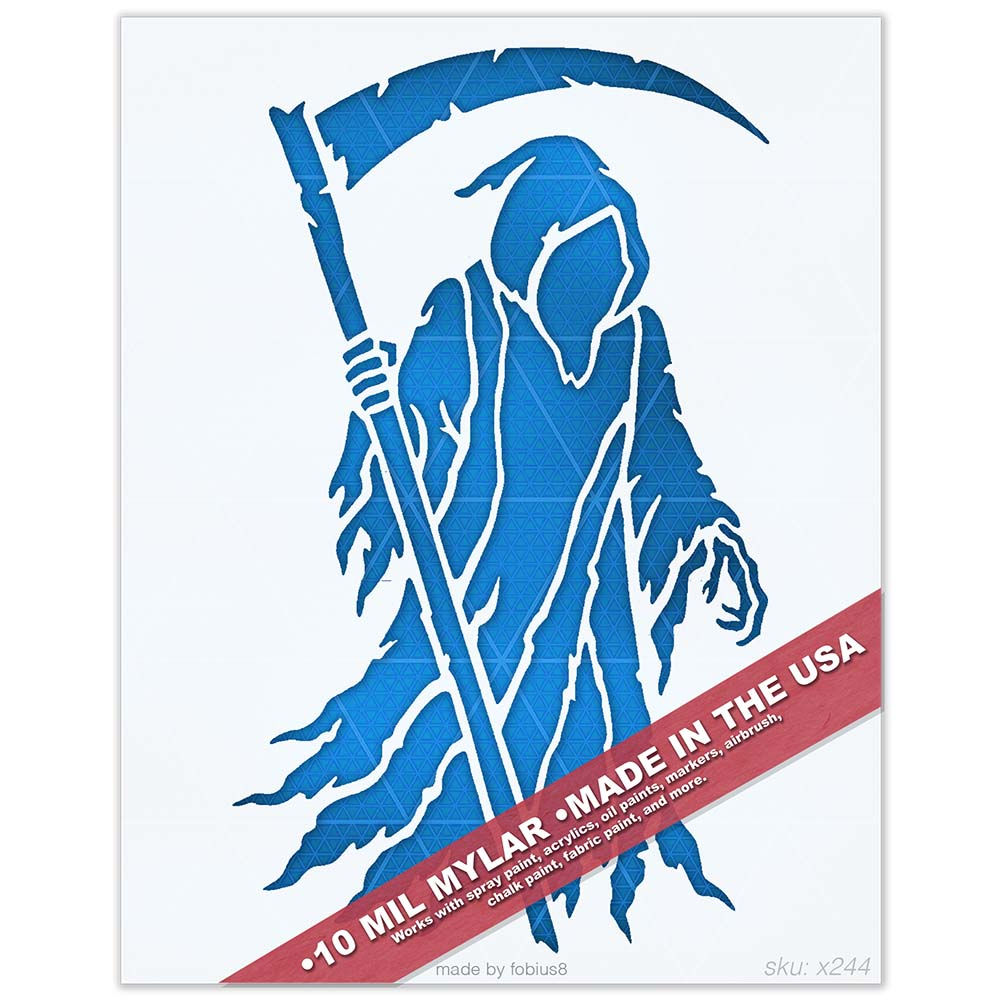 Grim Reaper Halloween Stencil