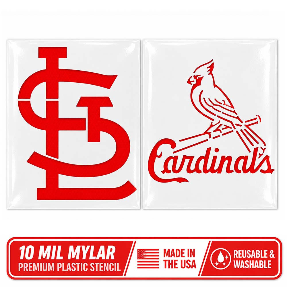 St. Louis Cardinals Stencil - 10 Mil - Reusable & Durable