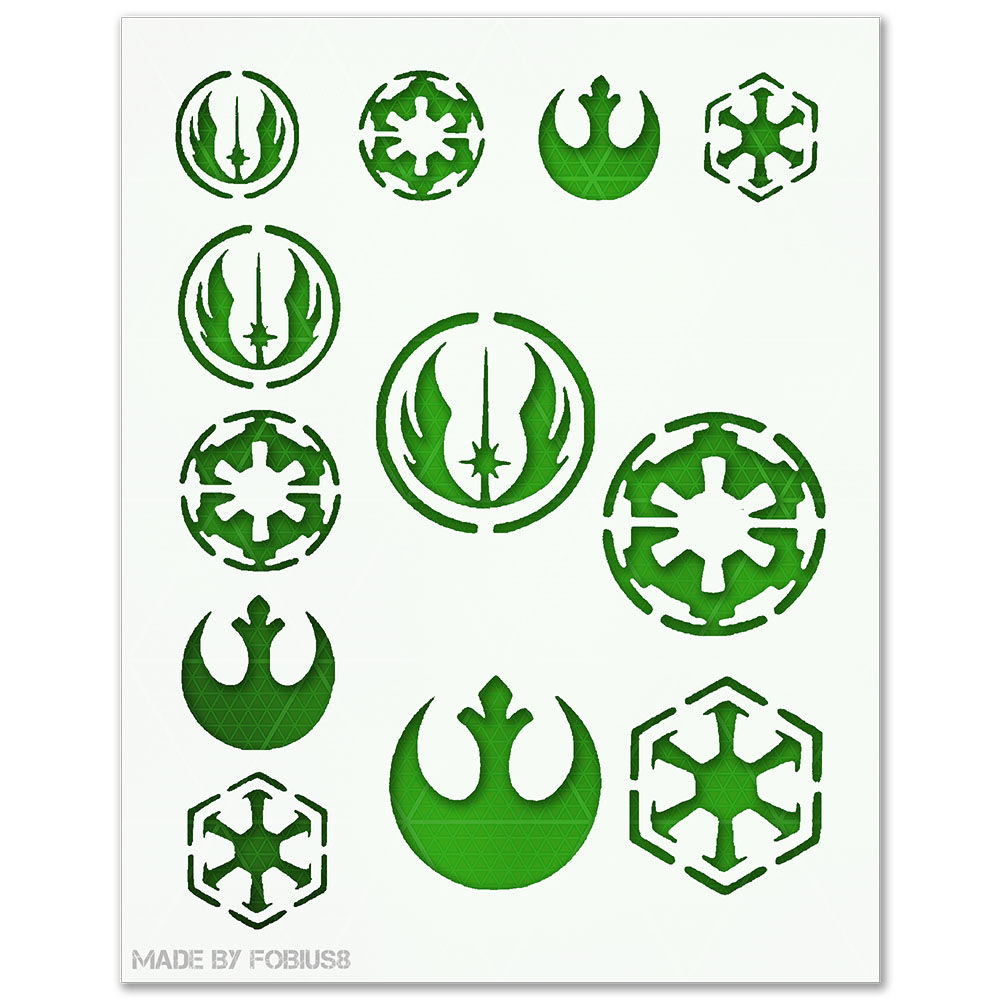 Star Wars Symbols Stencil