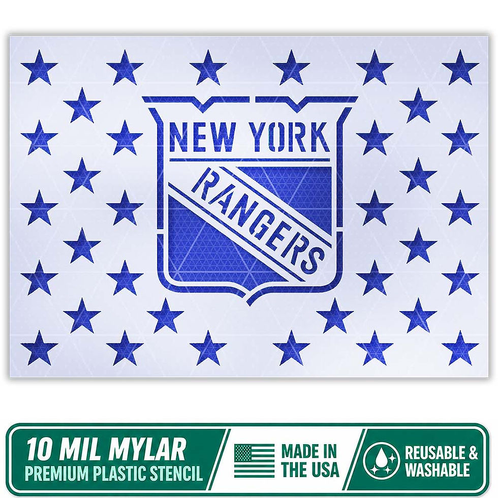 Thumbnail: NY Rangers Stencil - 10 Mil Mylar - Durable & Reusable