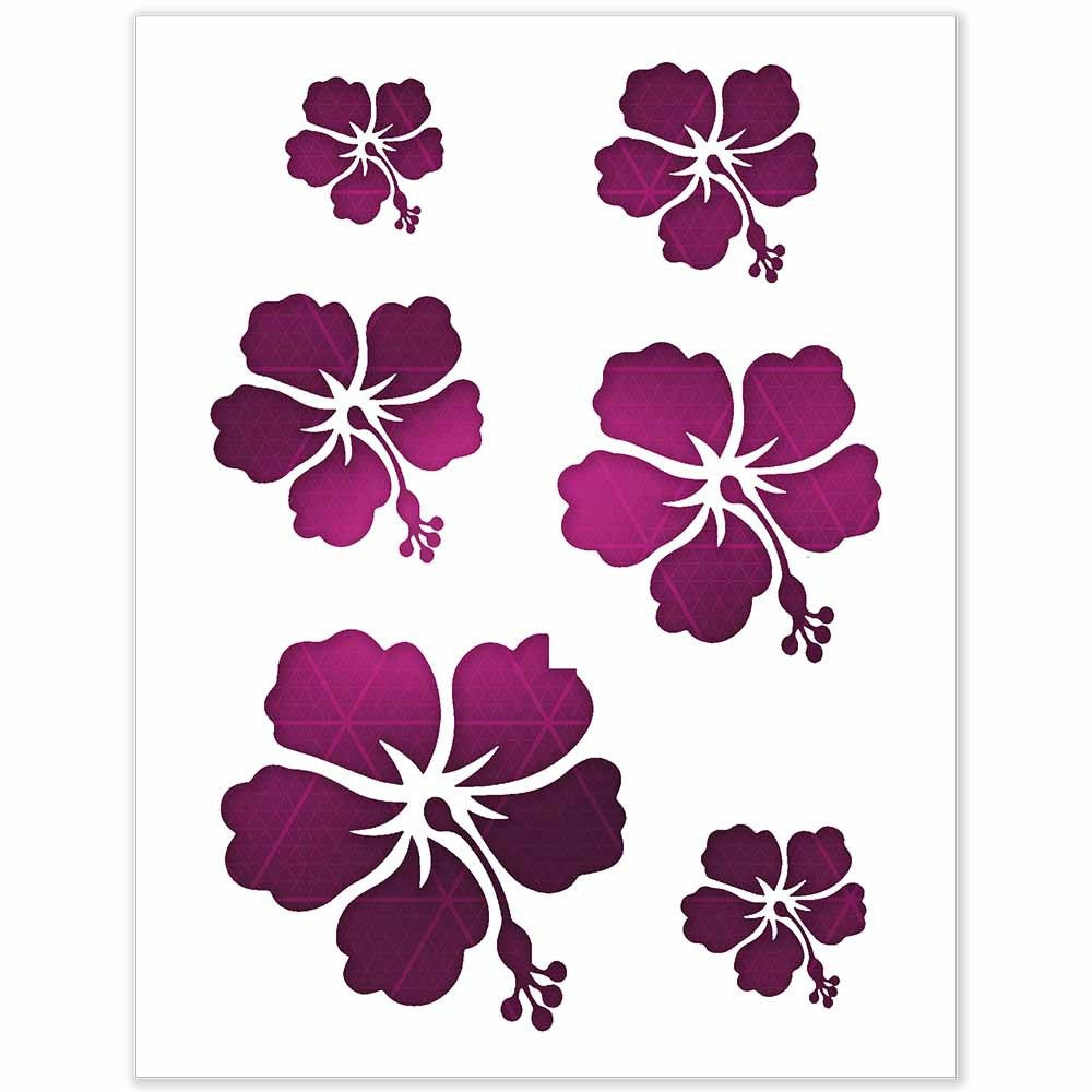 Hibiscus Flower Stencil - Reusable Mylar Template for Wall Wood Canvas