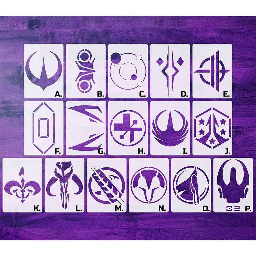 Star Wars Logo Stencil Set - Rebel Empire Jedi Sith 10 Mil Mylar DIY Template