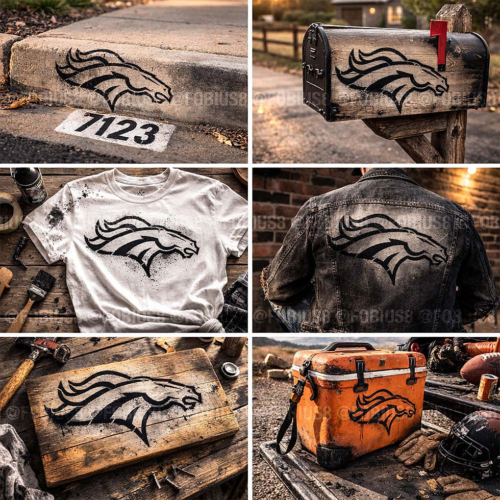 Thumbnail: Denver Broncos Stencil