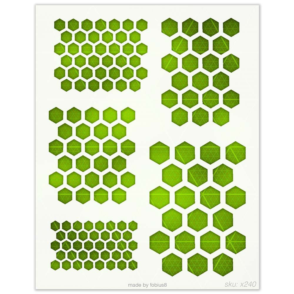 Bee Honeycomb Stencil - Honey Bee Hexagon Wall Art 10 Mil Mylar Template - X240