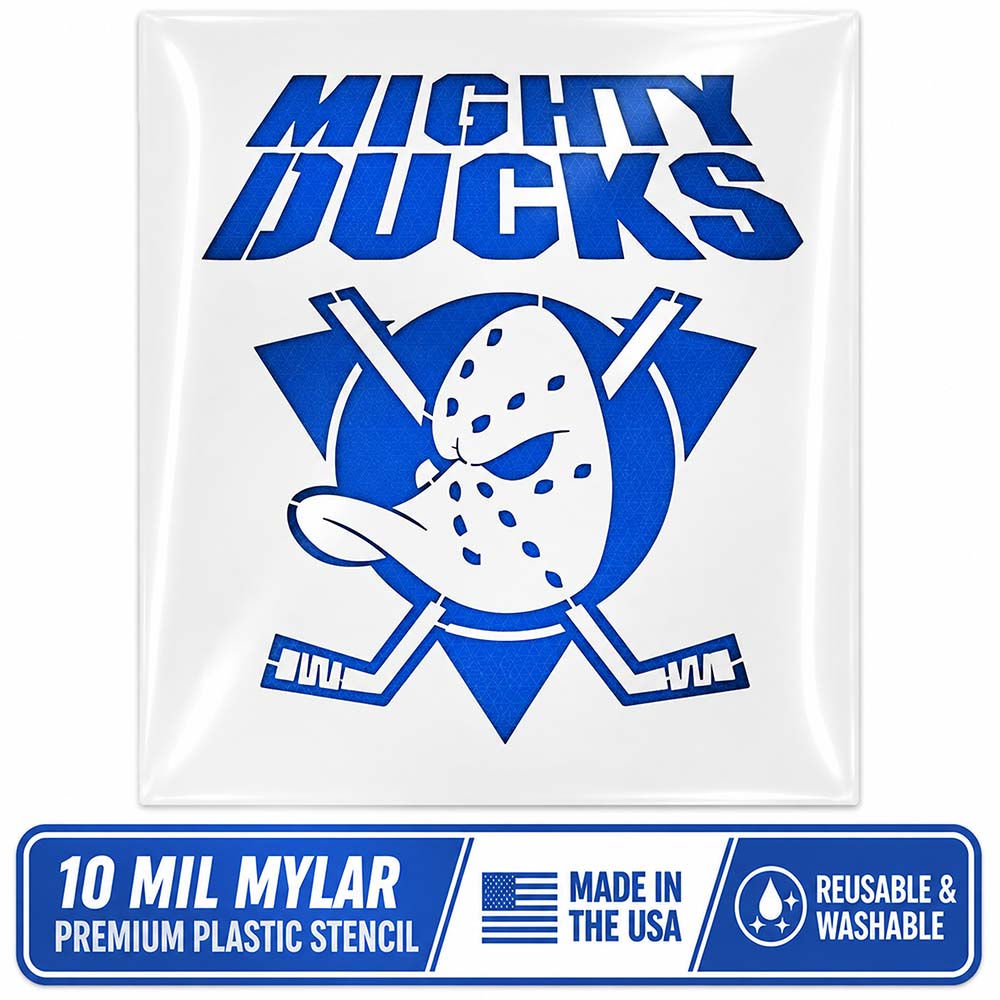 Anaheim Ducks Stencil - 10 Mil Mylar - Durable & Reusable