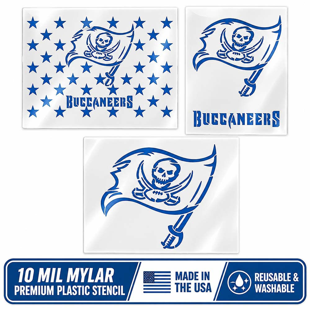 Buccaneers stencil - 10 Mil Mylar - Durable & Reusable