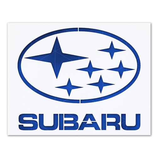 美品 SUBARU リバーシブル 中綿 ベスト 企業ロゴ ブラック スバル Subaru Logo Stencil #168 | Lazy Stencils