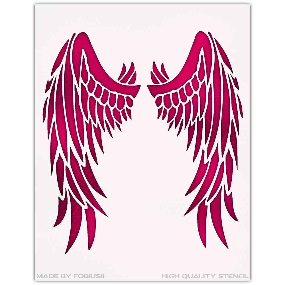 Dark Angel Wings Stencil – Reusable Mylar Template
