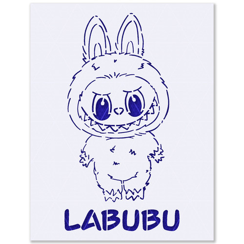 ラブブ Labubu drawingサイン入り ラブブ Labubu drawingサイン入り ザ・モンスターズがクロームカードに