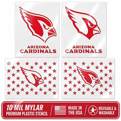 Arizona Cardinals Stencil - 10 Mil Mylar | Lazy Stencils