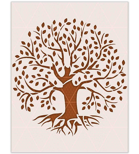 YGGDRASIL TREE OF LIFE STENCIL | Lazy Stencils