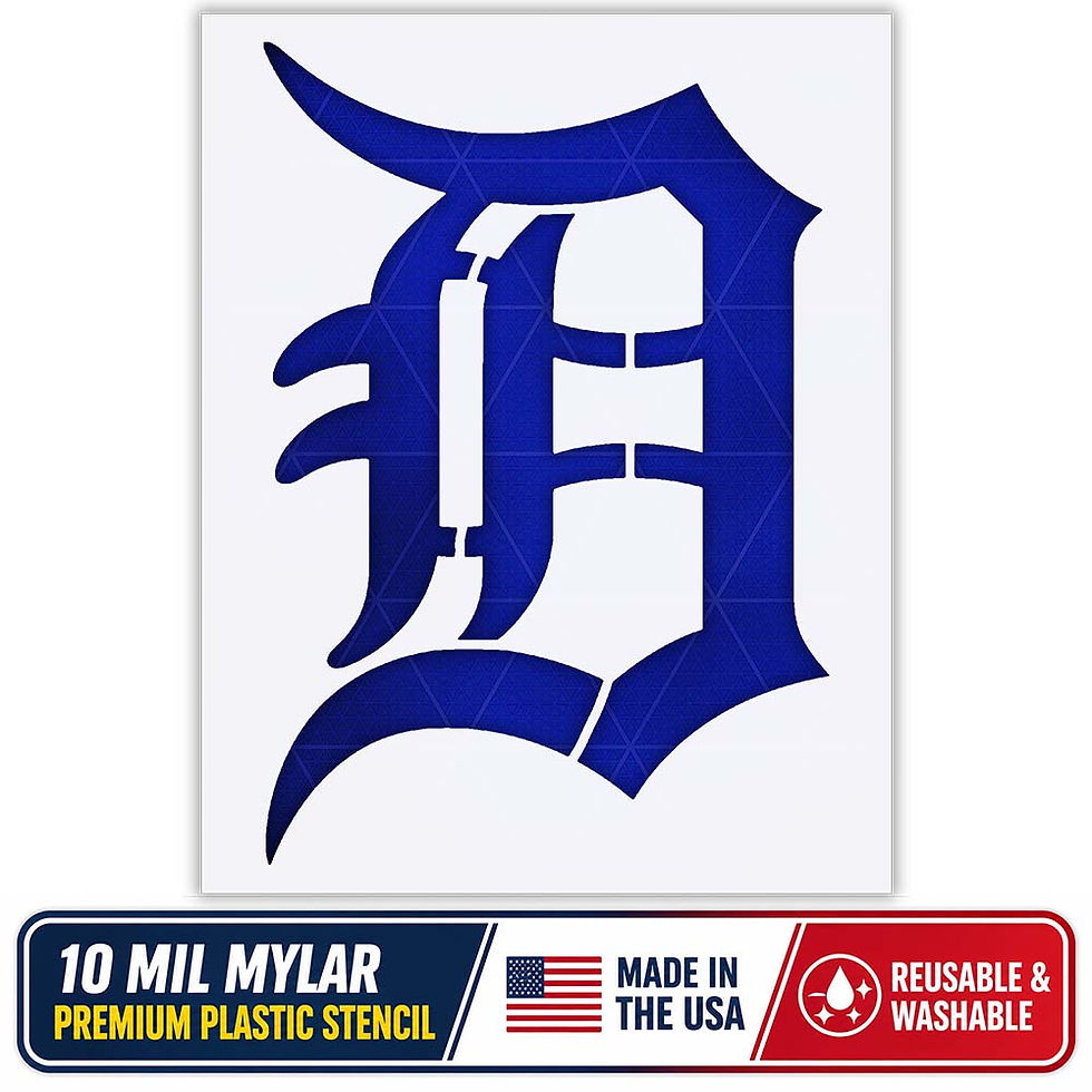 Thumbnail: Detroit Tigers Stencil - 10 Mil Mylar