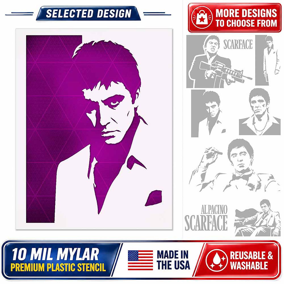 Thumbnail: Tony Montana Scarface Stencil – Reusable 10 Mil Mylar Painting Template