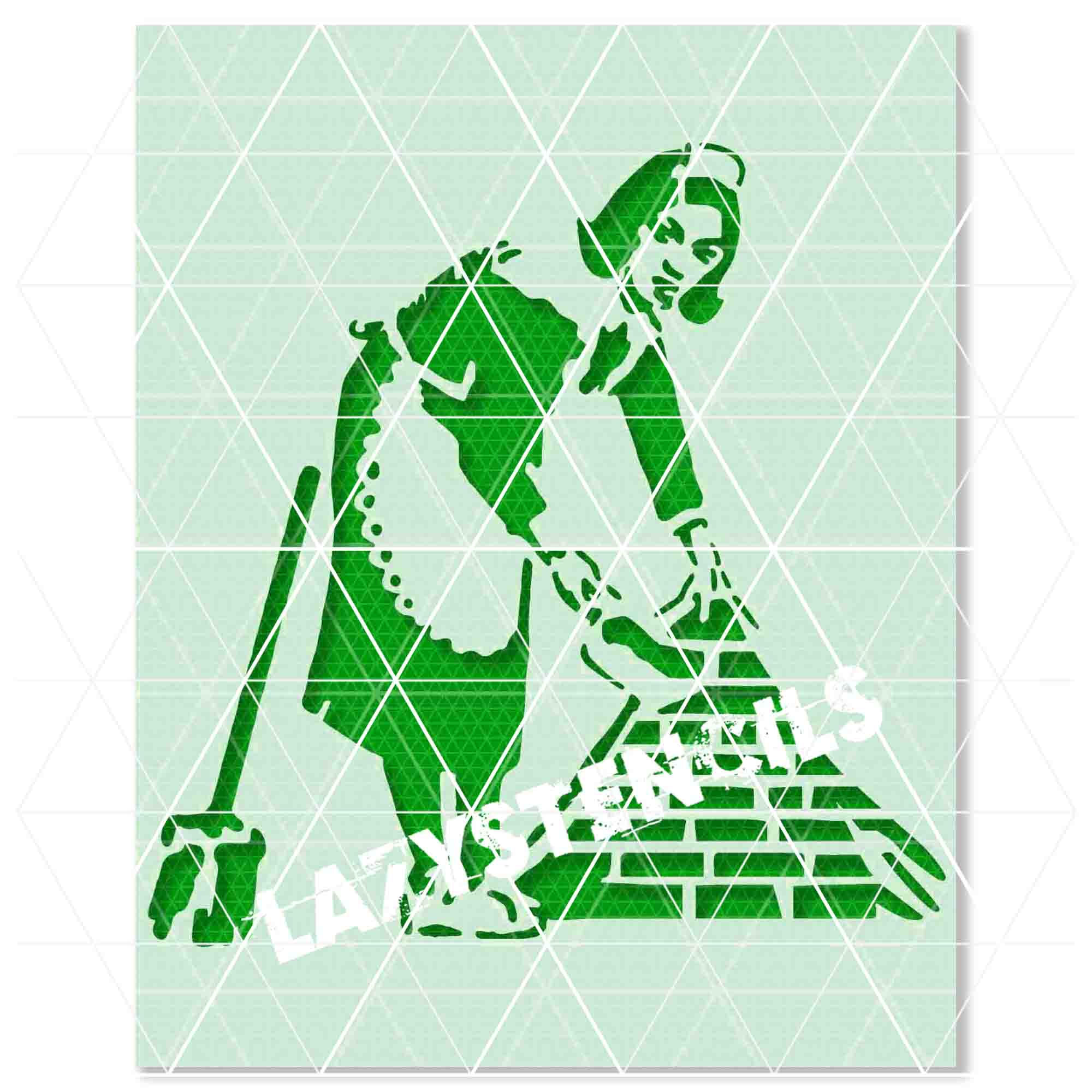 BANKSY SWEEPING MAID STENCIL