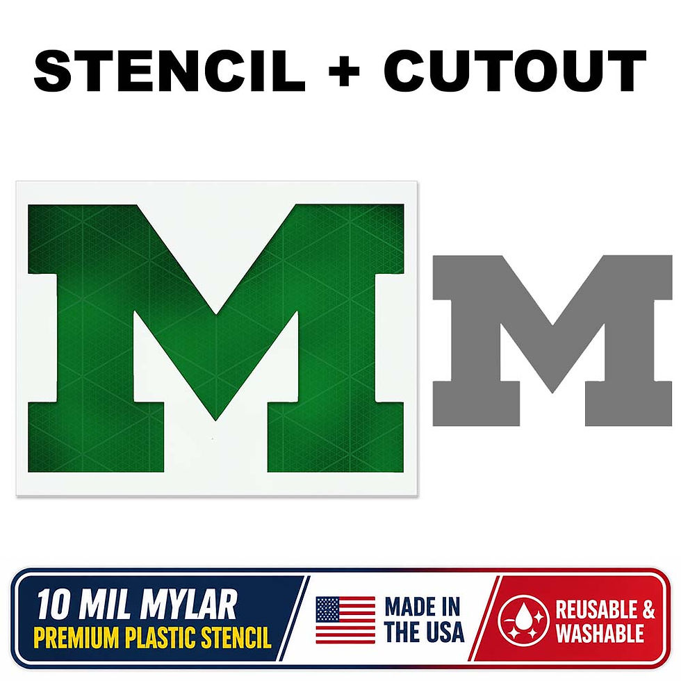 Thumbnail: Michigan Wolverines Stencil - 10 Mil Mylar - Reusable and Durable