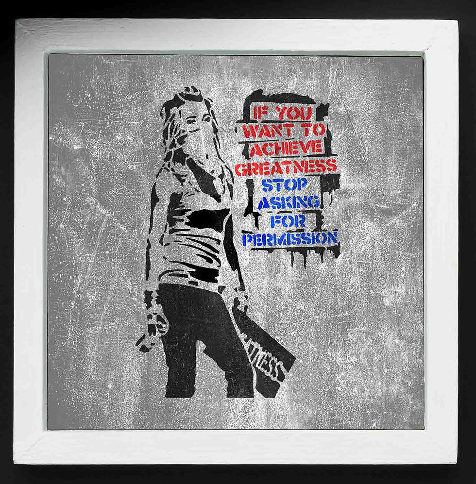 Thumbnail: BANKSY IF YOU WANT TO ACHIEVE GREATNESS STENCIL