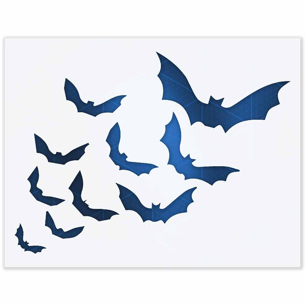 Bats Stencil Reusable 10 Mil Mylar Template for Painting Wall Decor